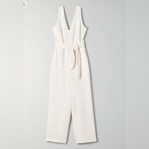 Écoulement V Jumpsuit - white/cream-  size 6